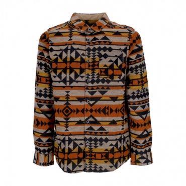 camicia manica lunga uomo santania shirt KHAKI