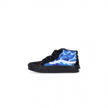 scarpa alta bambino sk8-mid reissue GLOW LIGHTNING BLACK/BLUE