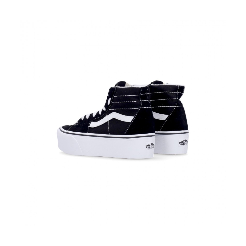 scarpa alta donna sk8-hi tapered stackform BLACK/TRUE WHITE