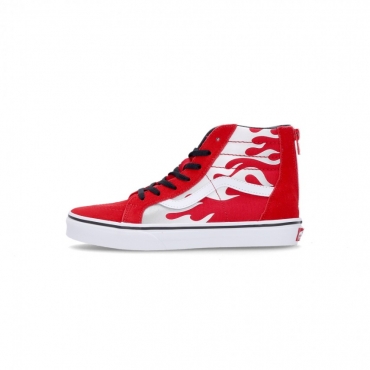 scarpa alta ragazzo sk8-hi zip ferocious flame RACING RED/BLACK