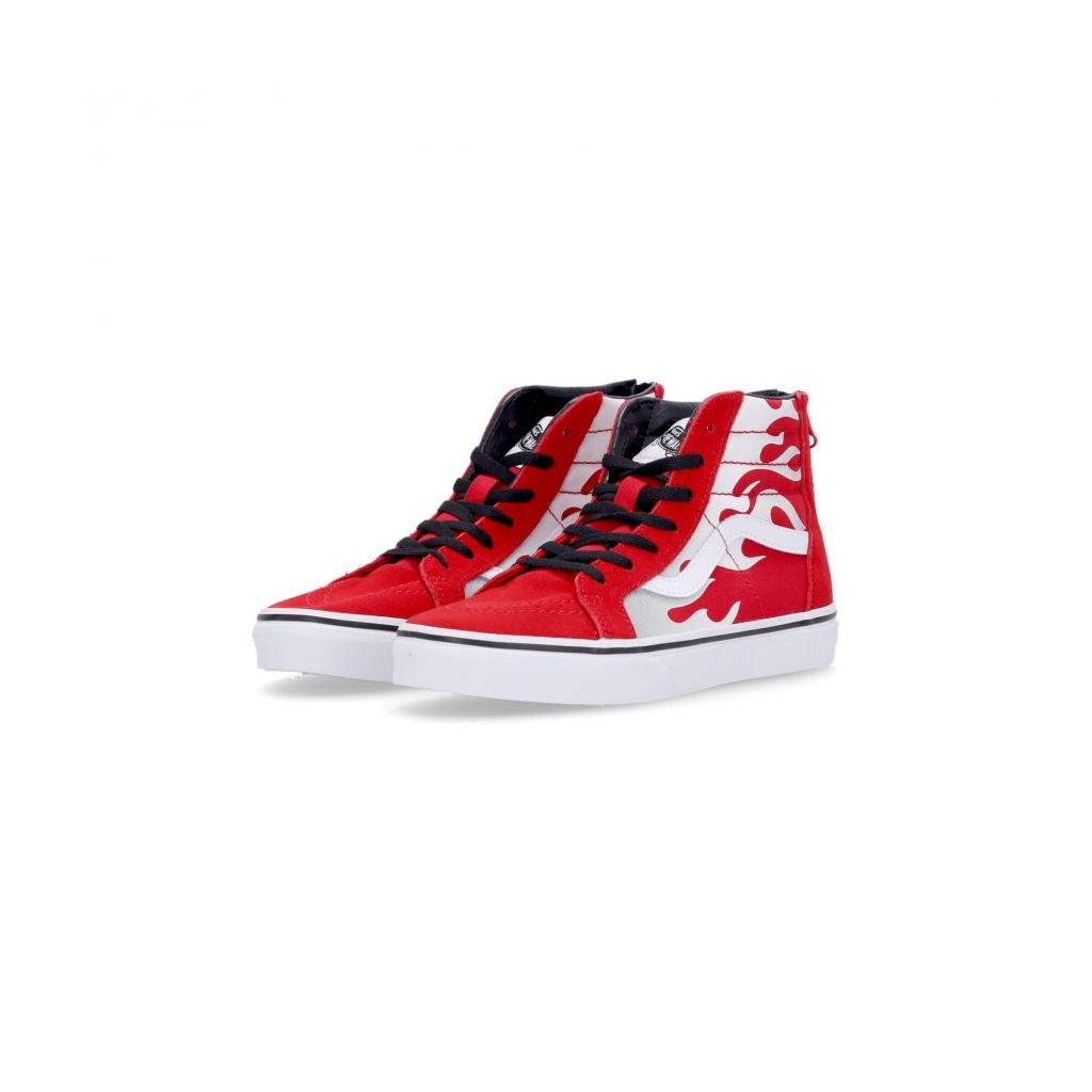 scarpa alta ragazzo sk8-hi zip ferocious flame RACING RED/BLACK