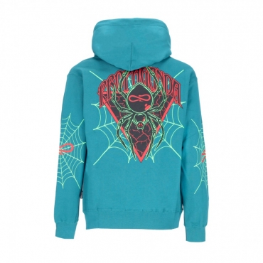 felpa cappuccio uomo triangle web hoodie PETROL