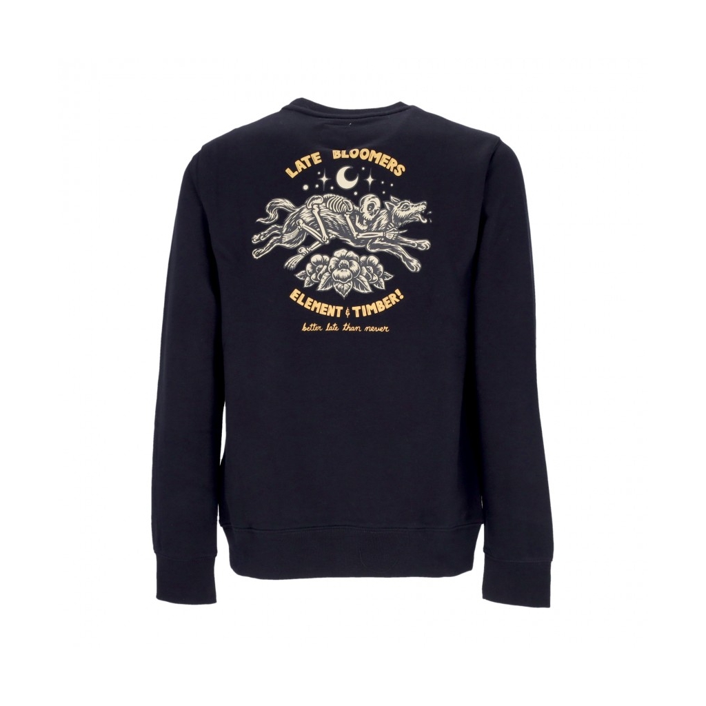 felpa girocollo uomo rider crewneck x timber FLINT BLACK