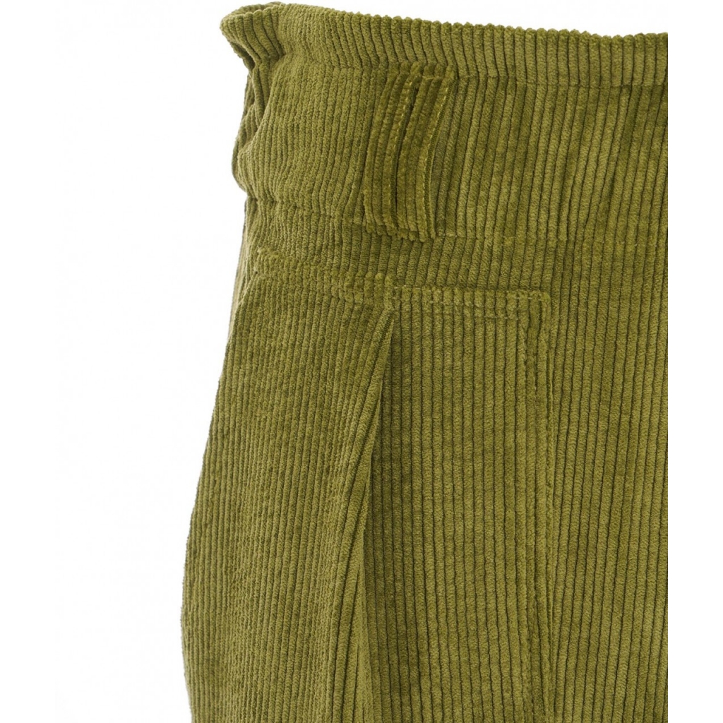 Pantaloni a coste verde chiaro