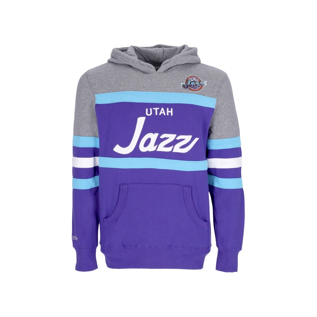 felpa cappuccio uomo nba headcoach hoodie hardwood classics utajaz PURPLE