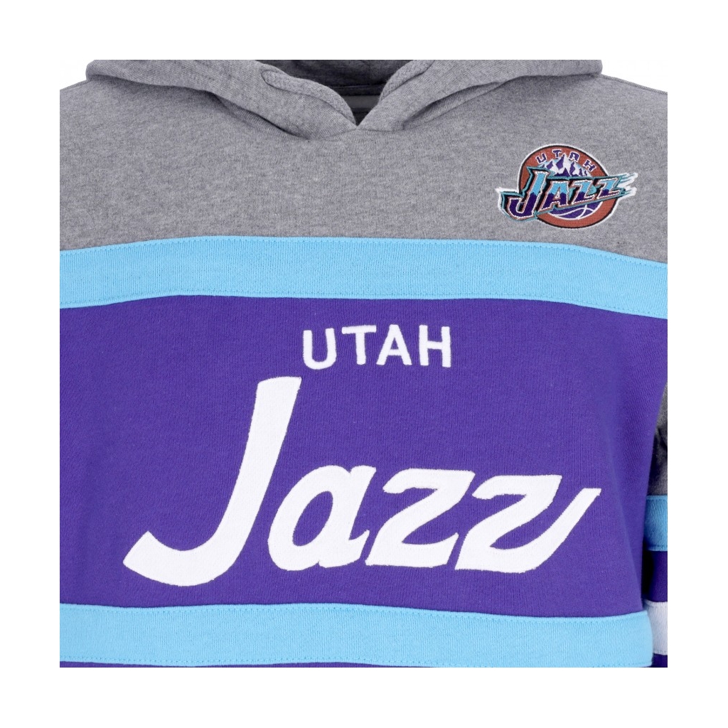 felpa cappuccio uomo nba headcoach hoodie hardwood classics utajaz PURPLE