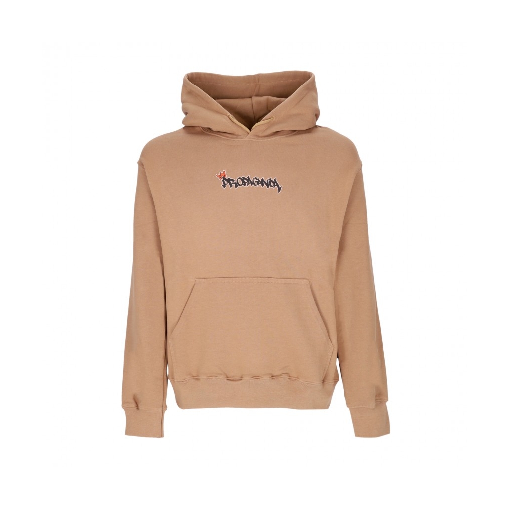 felpa cappuccio uomo prince hoodie CAMEL