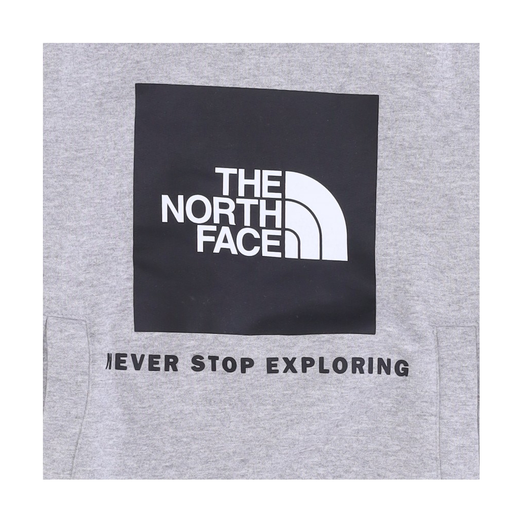 felpa cappuccio ragazzo box pullover hoodie LIGHT GREY HEATHER