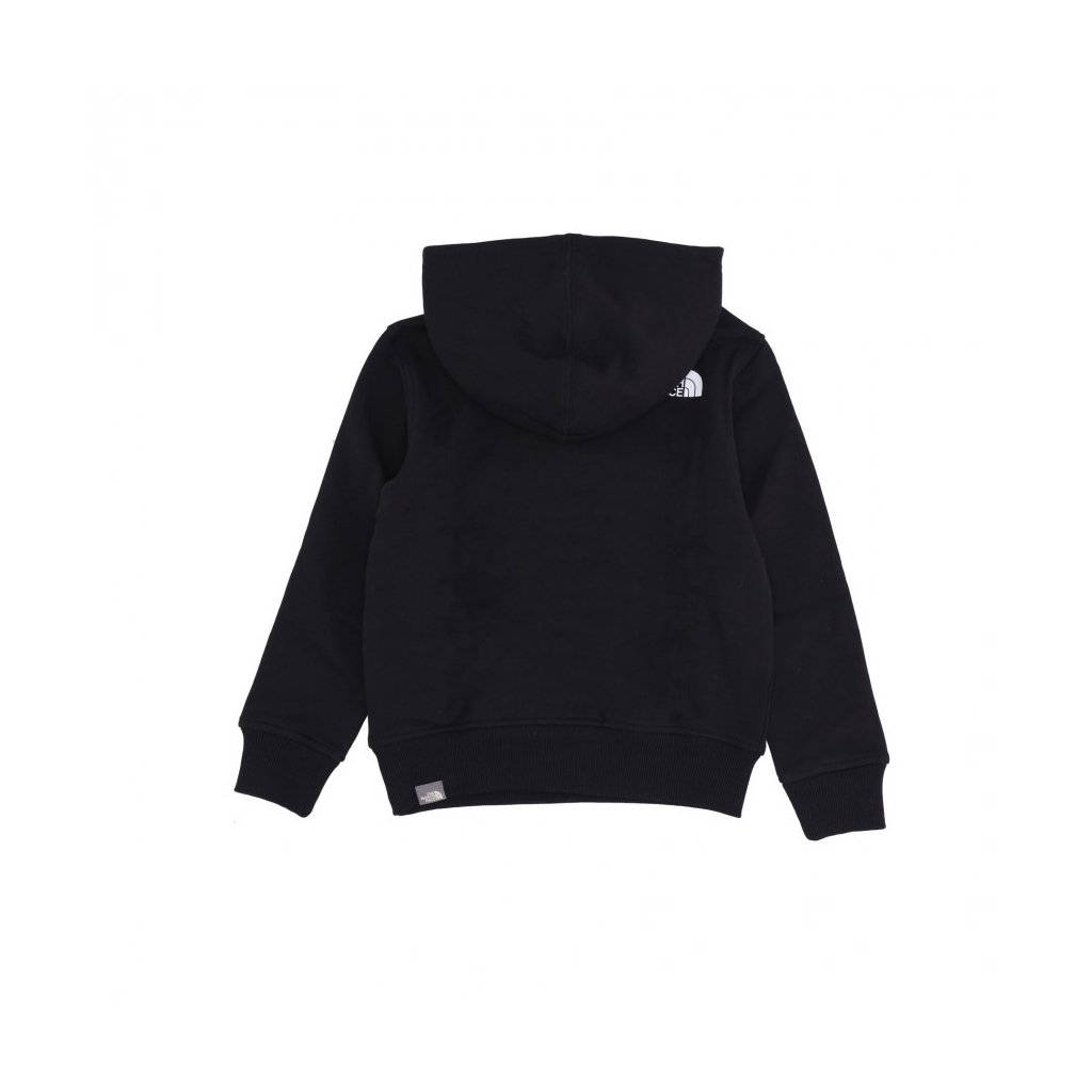 felpa cappuccio ragazzo box pullover hoodie BLACK