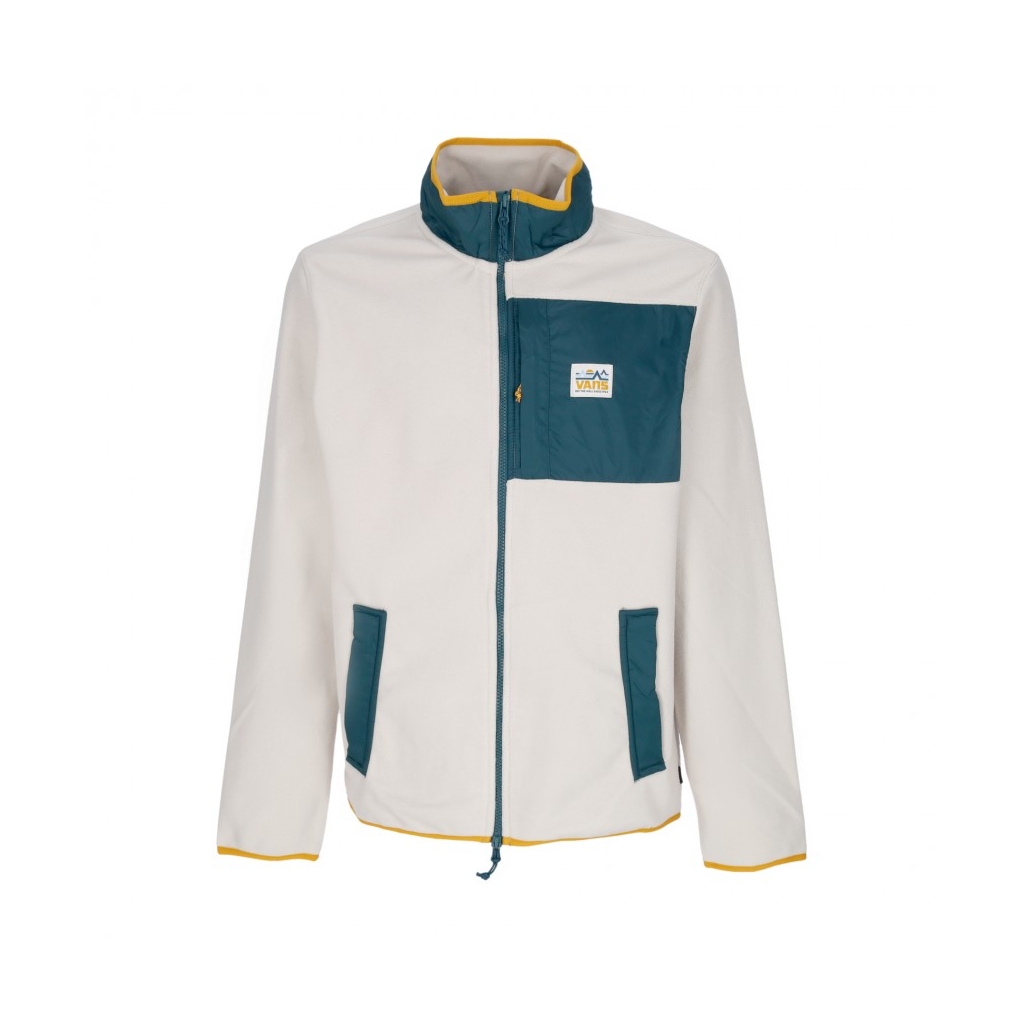 giubbotto pile uomo mt full zip OATMEAL/DEEP TEAL