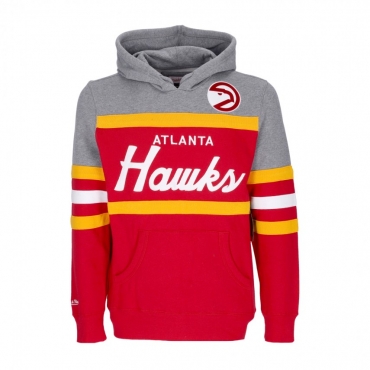 felpa cappuccio uomo nba headcoach hoodie atlhaw SCARLET