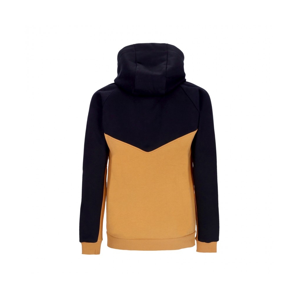 felpa cappuccio zip uomo section insert zip hoodie BLACK/KHAKI