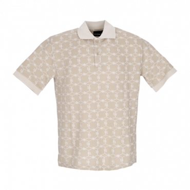 polo manica corta uomo monogram jacquard polo oversize WHITE