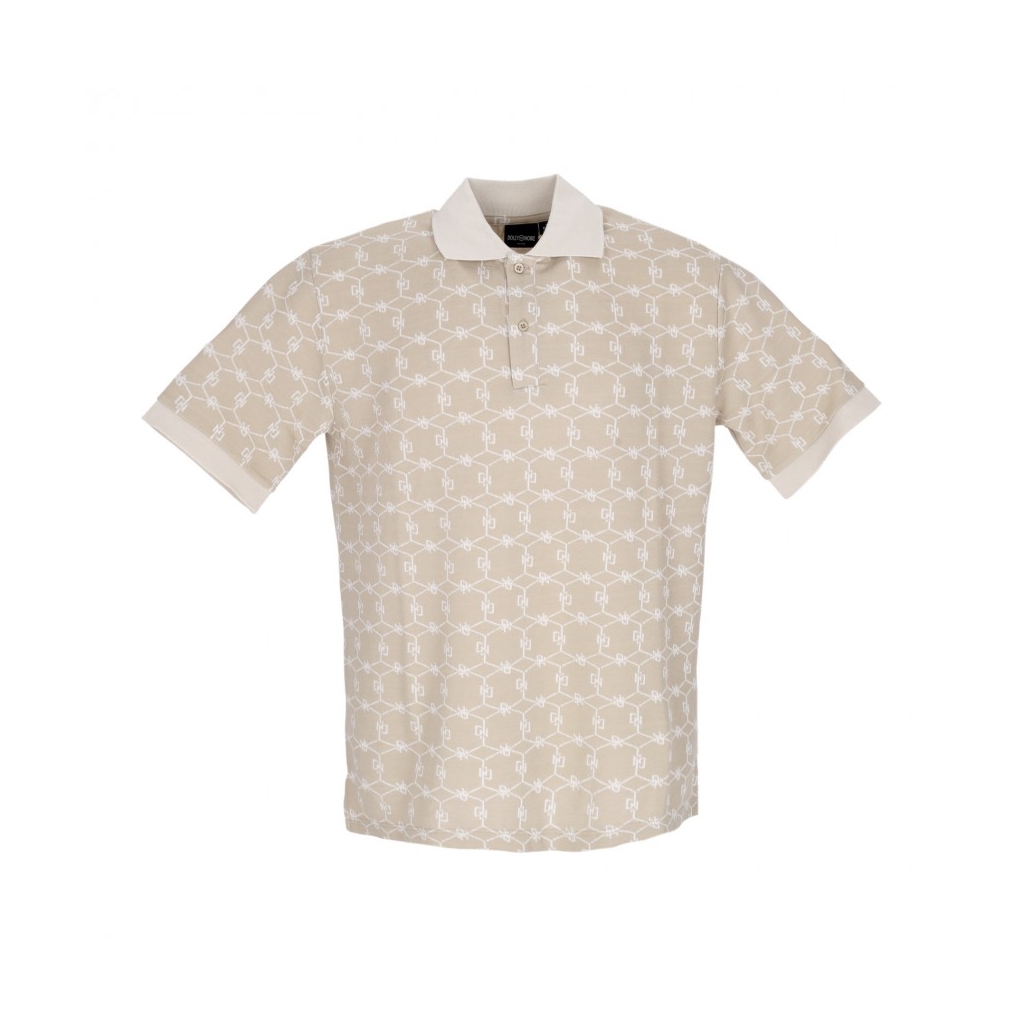 polo manica corta uomo monogram jacquard polo oversize WHITE