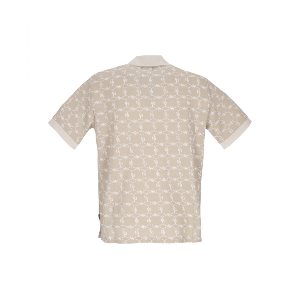 polo manica corta uomo monogram jacquard polo oversize WHITE