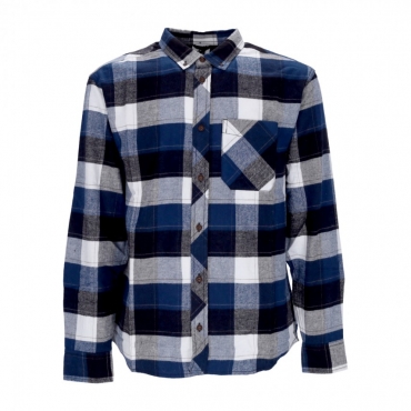 camicia manica lunga uomo lumber shirt ECL/ NAVY/OFF WHITE