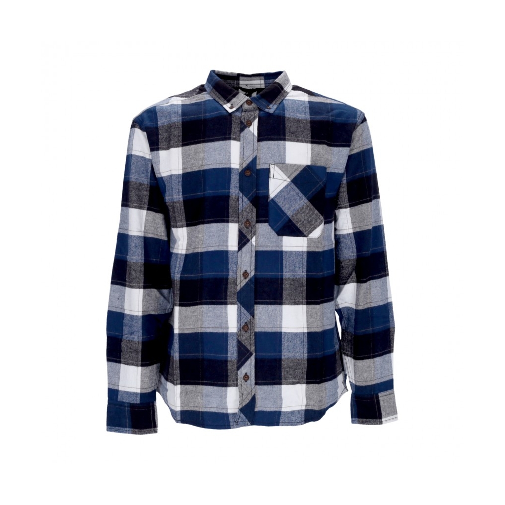 camicia manica lunga uomo lumber shirt ECL/ NAVY/OFF WHITE
