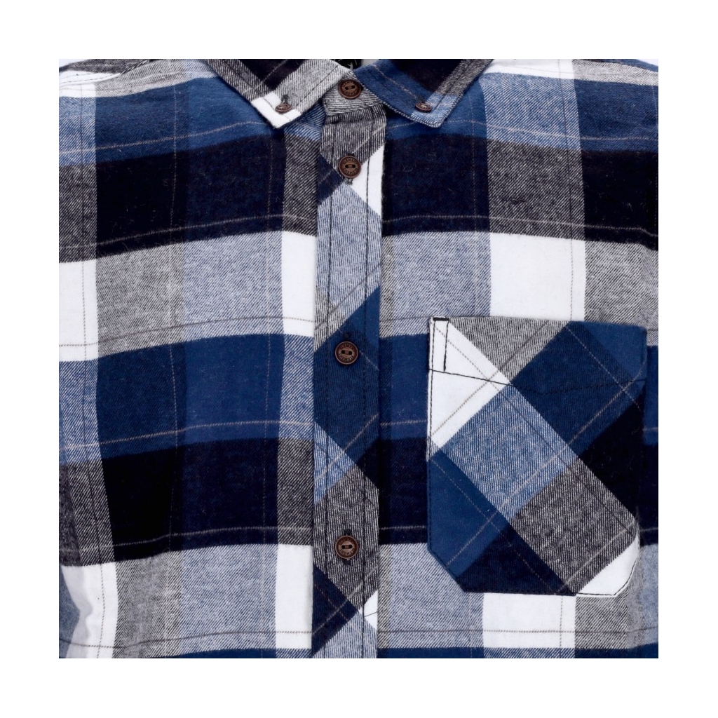 camicia manica lunga uomo lumber shirt ECL/ NAVY/OFF WHITE