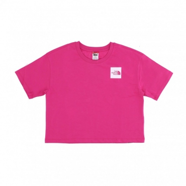 maglietta corta donna cropped fine tee FUCHSIA PINK