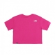 maglietta corta donna cropped fine tee FUCHSIA PINK