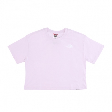maglietta donna cropped simple dome tee LAVENDER FOG