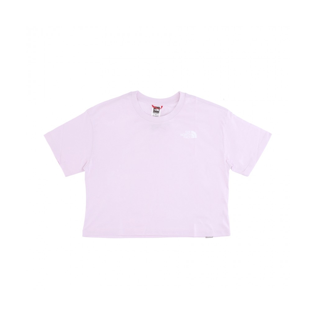 maglietta donna cropped simple dome tee LAVENDER FOG