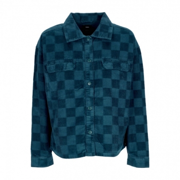 camicia manica lunga donna check it out shacket DEEP TEAL