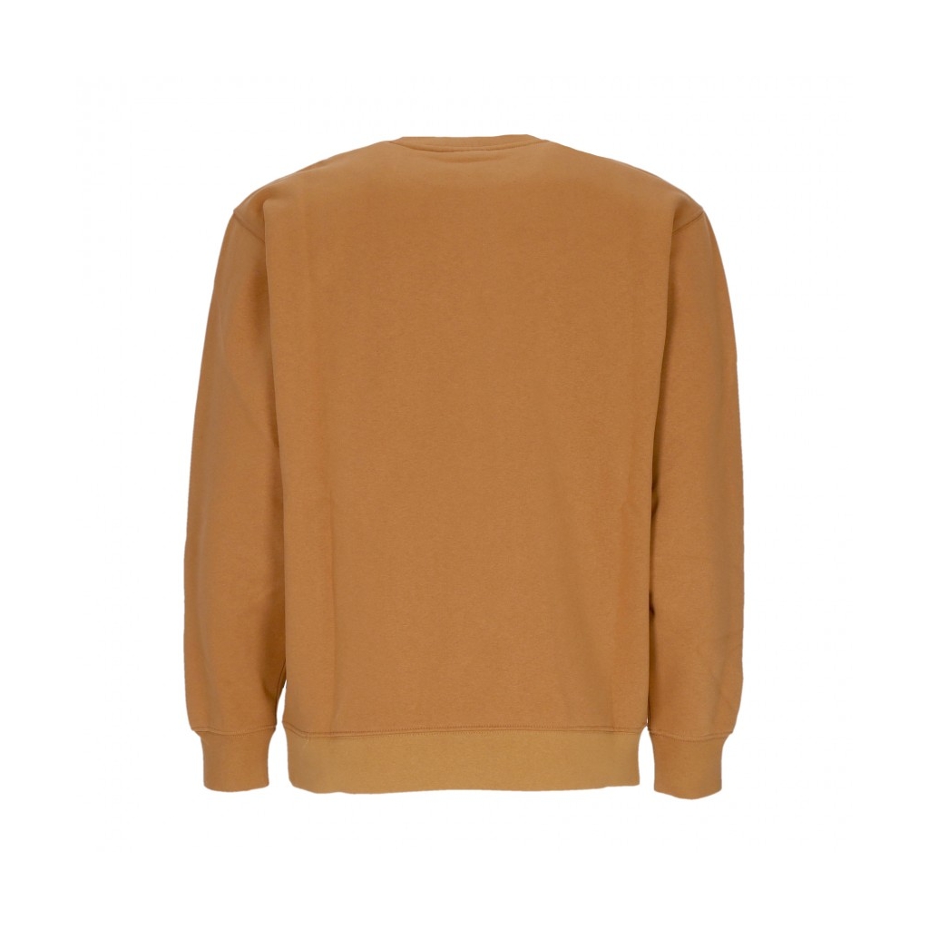 felpa girocollo uomo bold crew premium fleece BROWN SUGAR