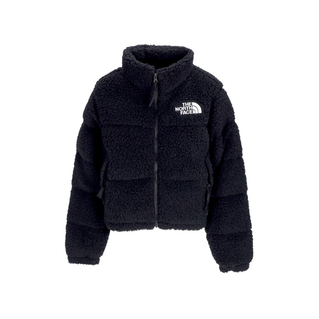 orsetto donna w high pile nuptse jacket BLACK