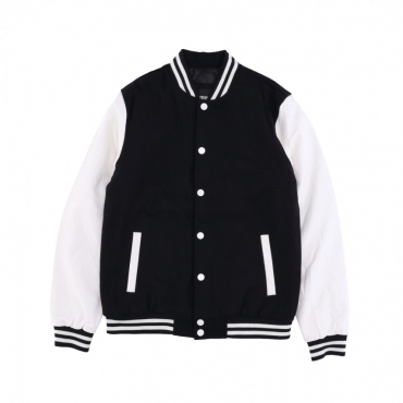 giubbotto college uomo oldschool college jacket BLACK/WHITE