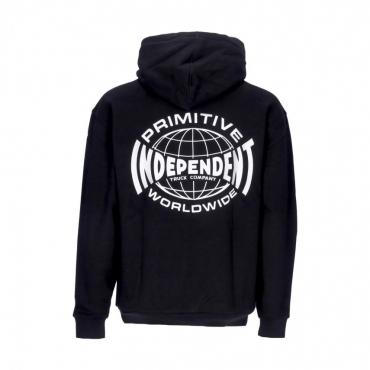 felpa cappuccio uomo global hood x independent BLACK