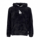 felpa cappuccio uomo mlb fuzzy long loop hood losdod JET BLACK