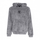 felpa cappuccio uomo mlb fuzzy long loop hood neyyan SLATE GREY