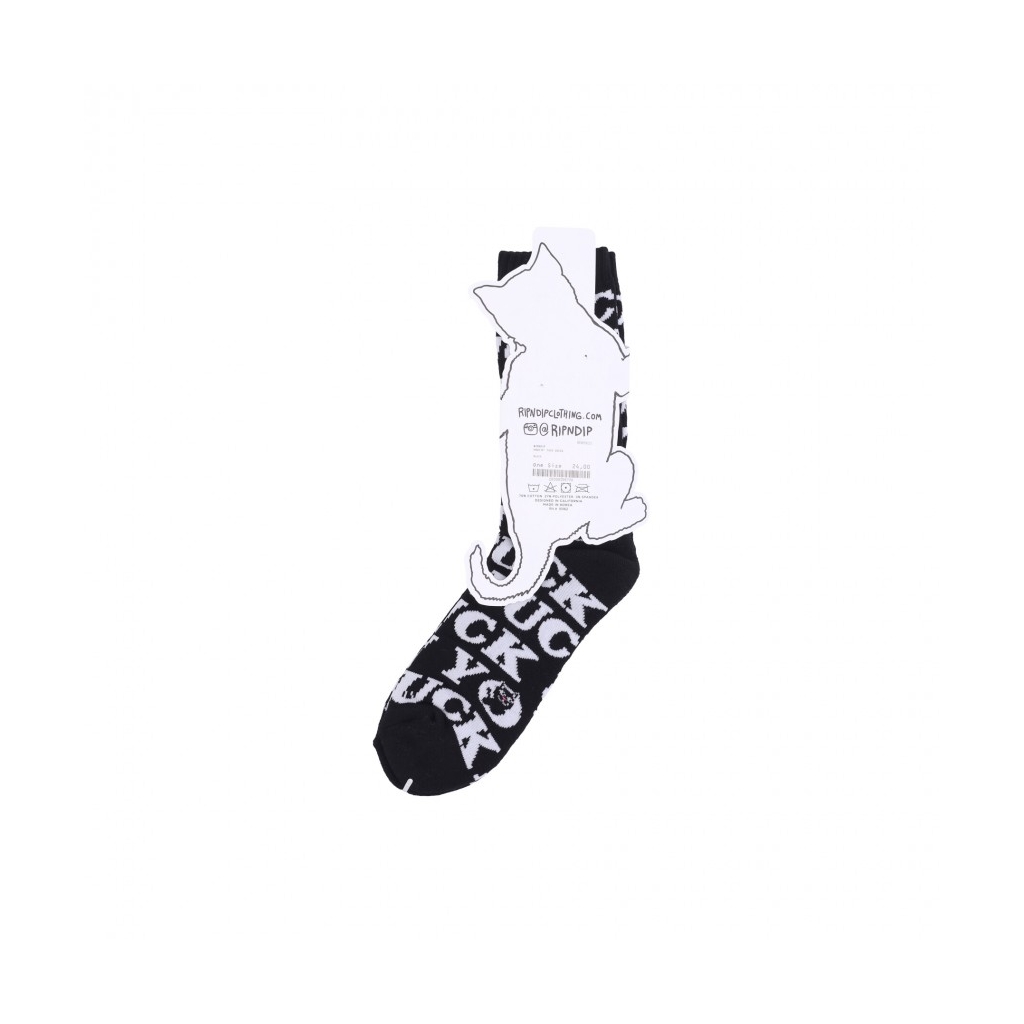 calza media uomo fuckin fuck socks BLACK