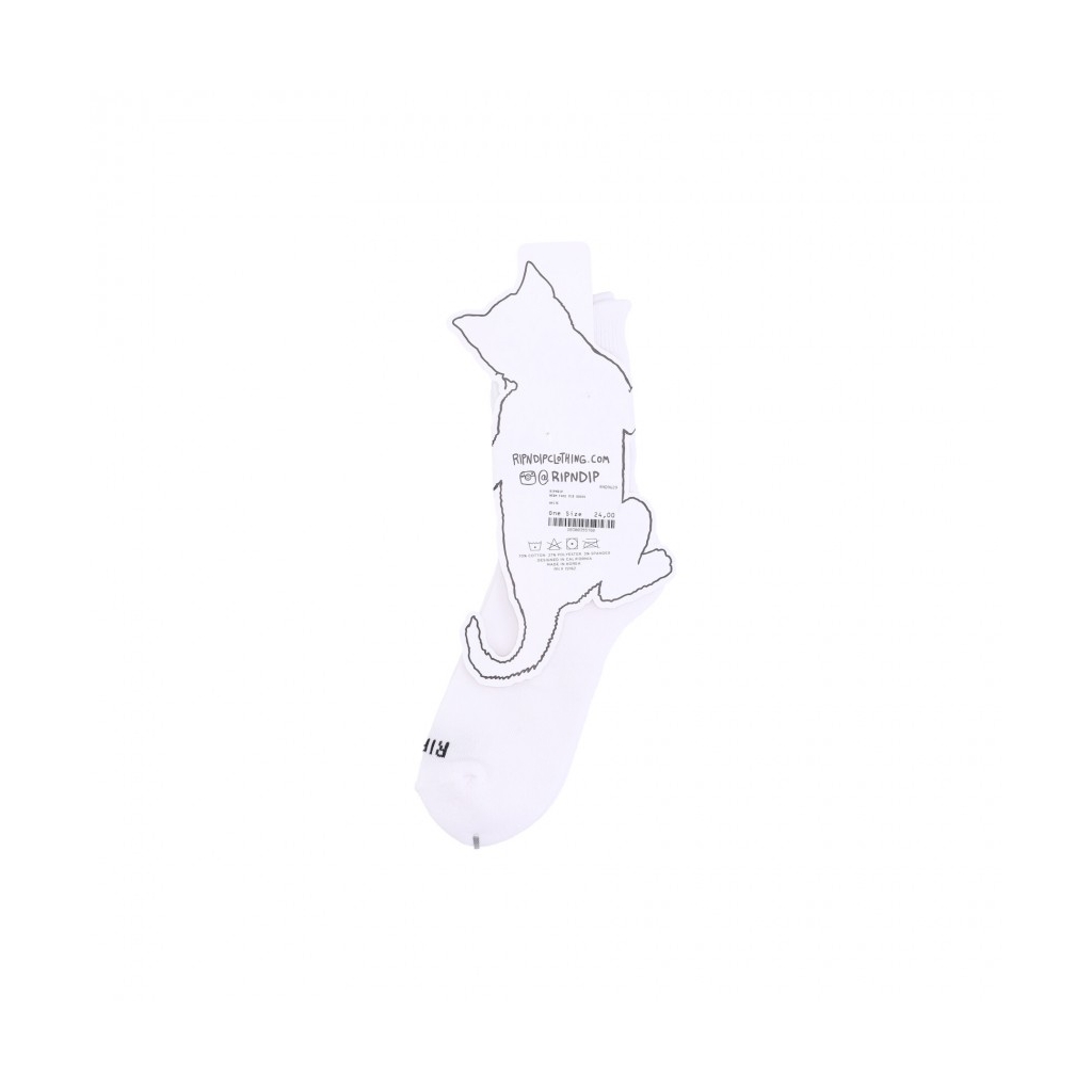 calza bassa uomo nerm face mid socks WHITE