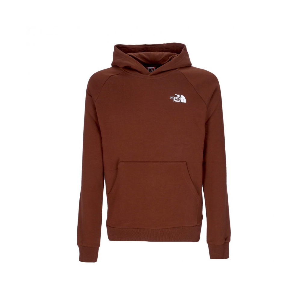 felpa cappuccio uomo raglan red box hd DARK OAK