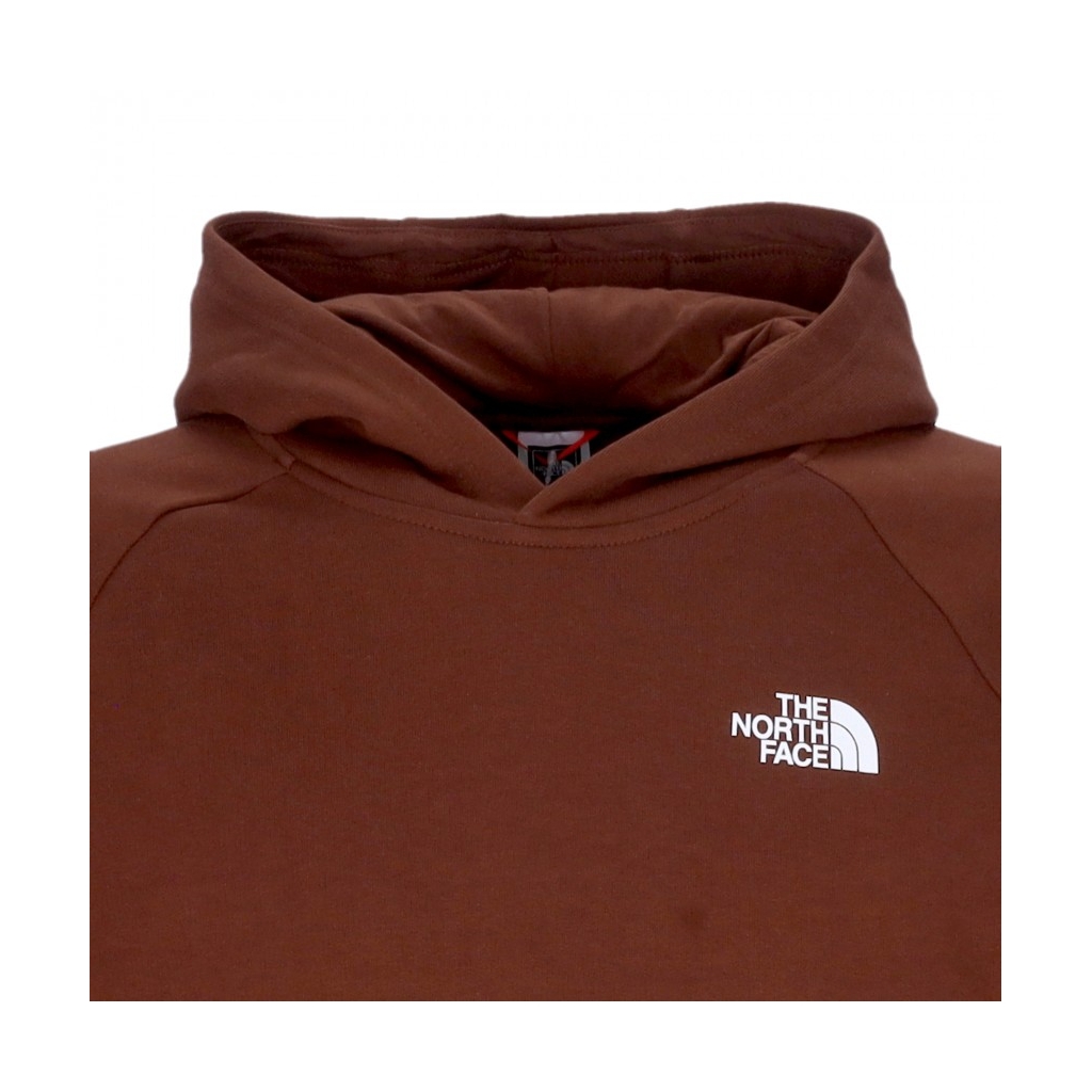 felpa cappuccio uomo raglan red box hd DARK OAK