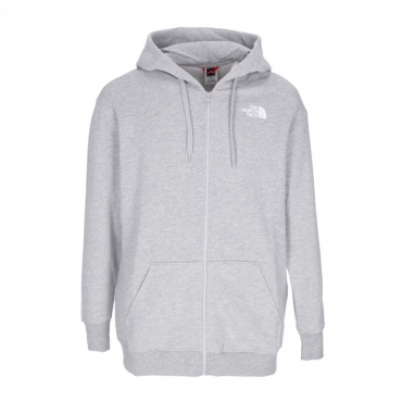 felpa cappuccio zip donna open gate full zip hoodie LIGHT GREY HEATHER