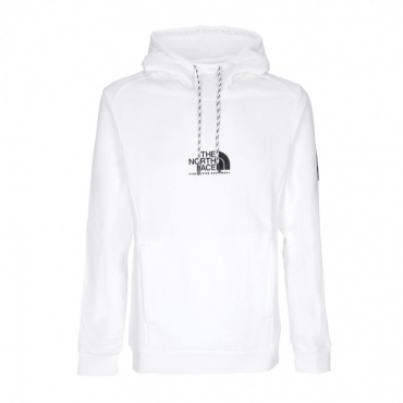 felpa cappuccio uomo fine alpine hoodie WHITE
