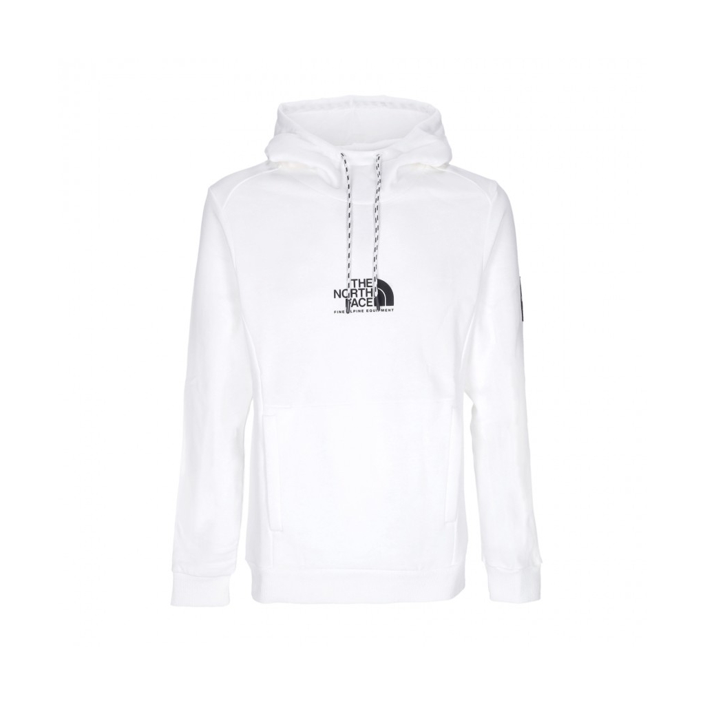 felpa cappuccio uomo fine alpine hoodie WHITE