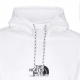 felpa cappuccio uomo fine alpine hoodie WHITE