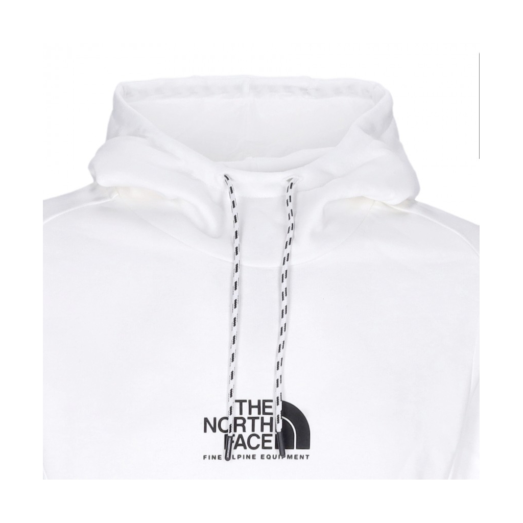 felpa cappuccio uomo fine alpine hoodie WHITE