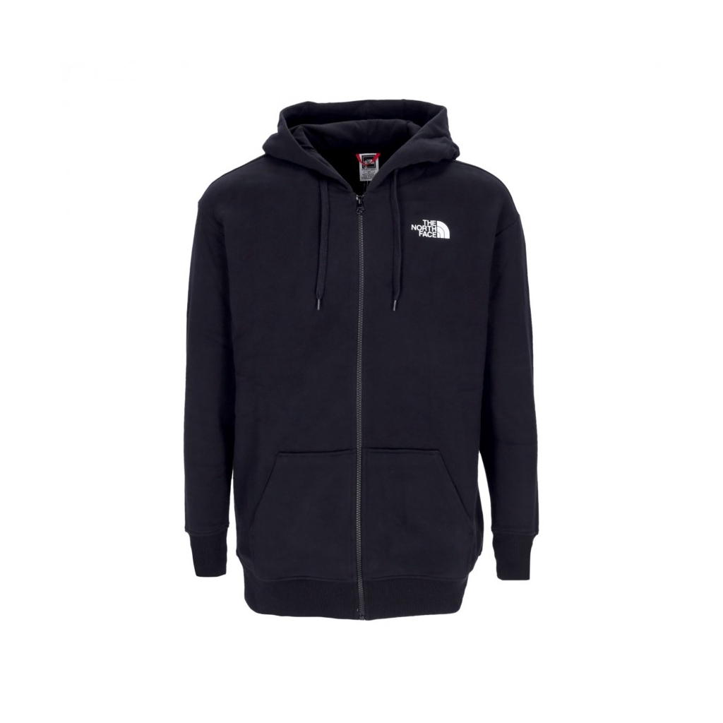 felpa cappuccio zip donna open gate full zip hoodie BLACK