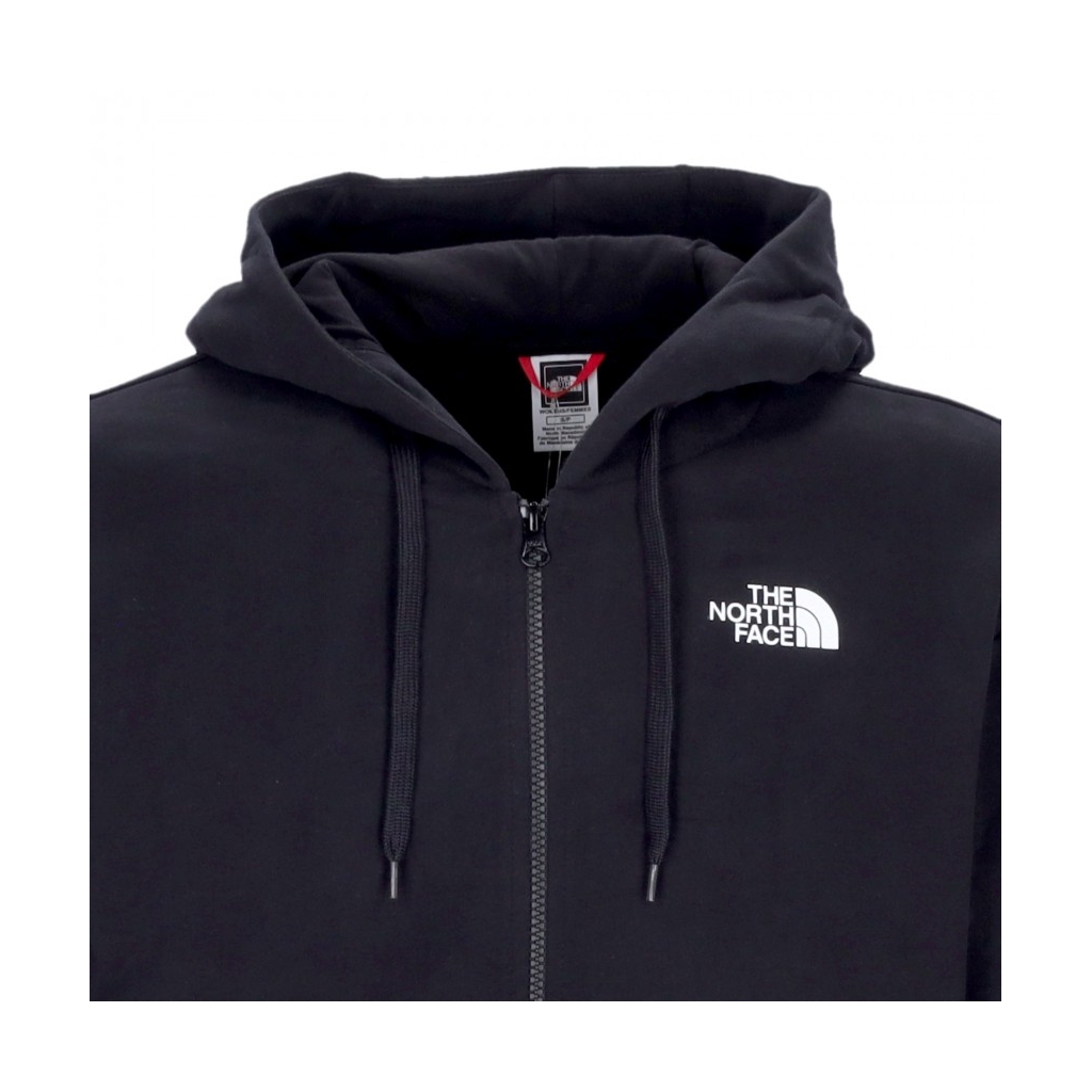 felpa cappuccio zip donna open gate full zip hoodie BLACK