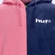 felpa cappuccio zip uomo split dye full zip hoodie PINK/NAVY