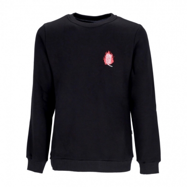 felpa girocollo uomo stay on fire crewneck BLACK