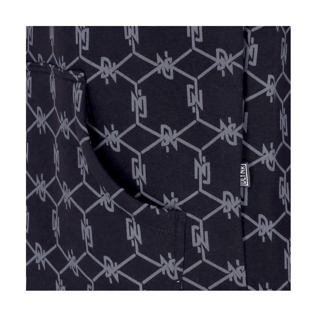 felpa cappuccio uomo monogram hoodie BLACK