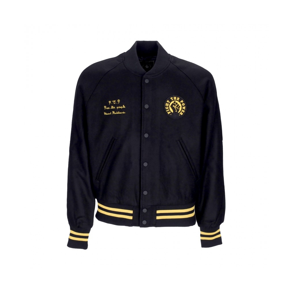 giubbotto bomber uomo pexe ftp baseball jacket FLINT BLACK