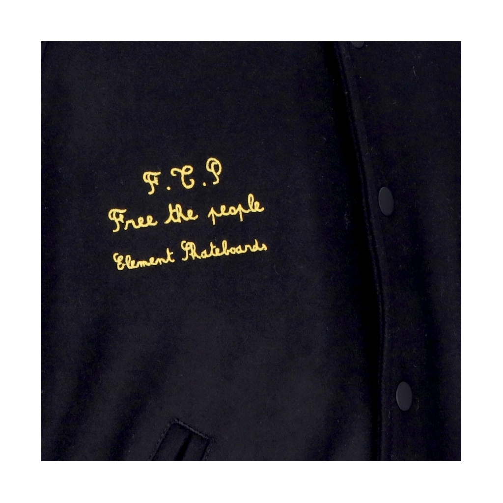 giubbotto bomber uomo pexe ftp baseball jacket FLINT BLACK