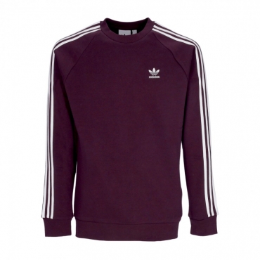 felpa girocollo uomo 3-stripes crewneck SHADOW MAROON